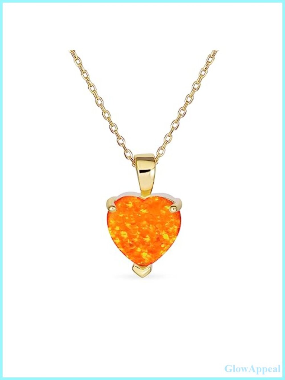 Created Opal Heart Pendant Necklace Rose Gold Plated .925 Sterling Silver